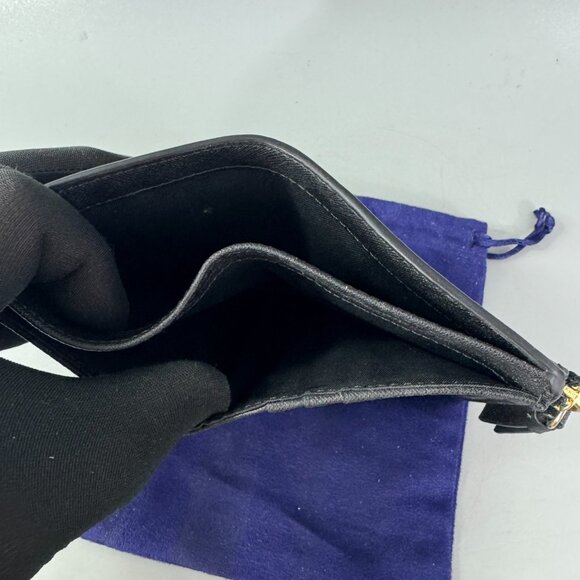 NWOT Tory Burch Robinson Bi-Fold Leather Wallet in Black - Picture 11 of 15